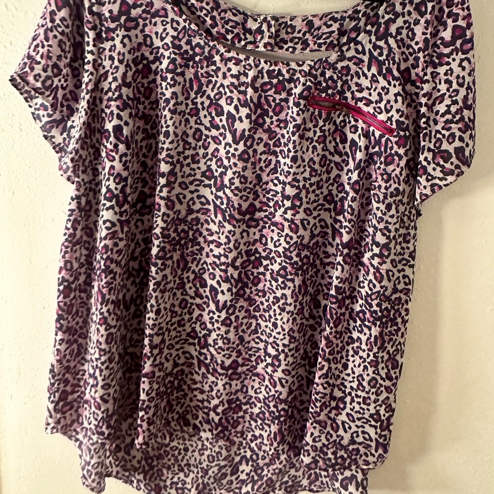 Torrid cheetah print blouse